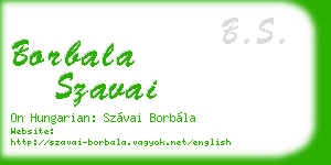 borbala szavai business card