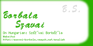 borbala szavai business card